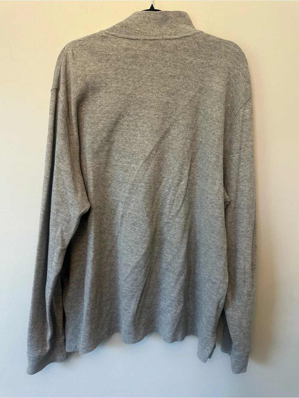 Polo Ralph Lauren Estate-Rib Quarter-Zip Pullover Gray Golf Size XL